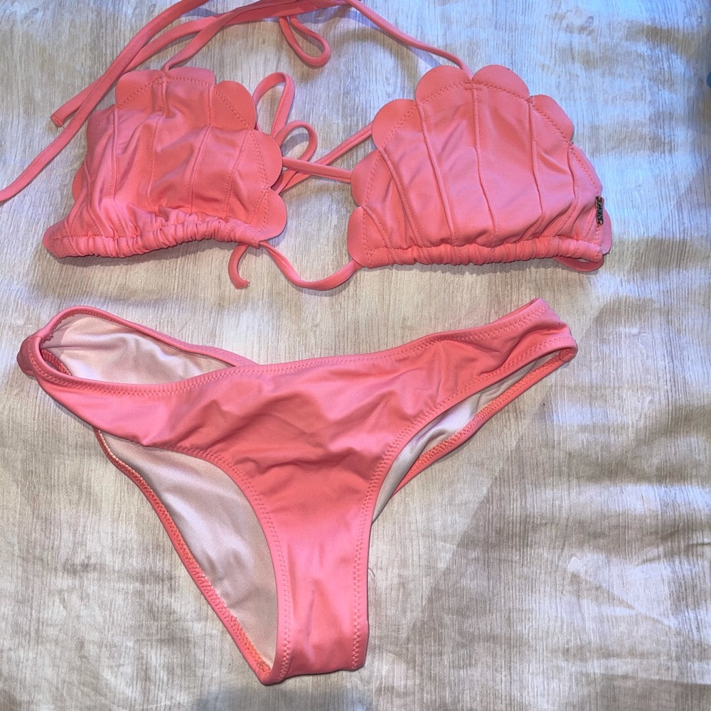 PINK victoria secret pink coral seashell bikiniset